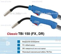 Горелка для полуавтоматической сварки TBi 150-DR-blue-ESG, с поворотным корпусом, длина 3 метра - st-e.info - Екатеринбург
