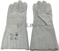 Перчатки-краги для сварщика пятипалые серые - st-e.info - Екатеринбург