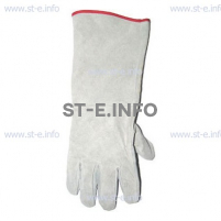 Перчатки-краги спилковые пятипалые серые с подложкой - st-e.info - Екатеринбург